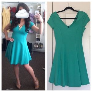 Aqua green flare dress 👗